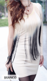 Vestido Franja Degradê (Sob Encomenda)