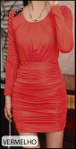 Vestido com Spikes no ombro (Sob Encomenda)